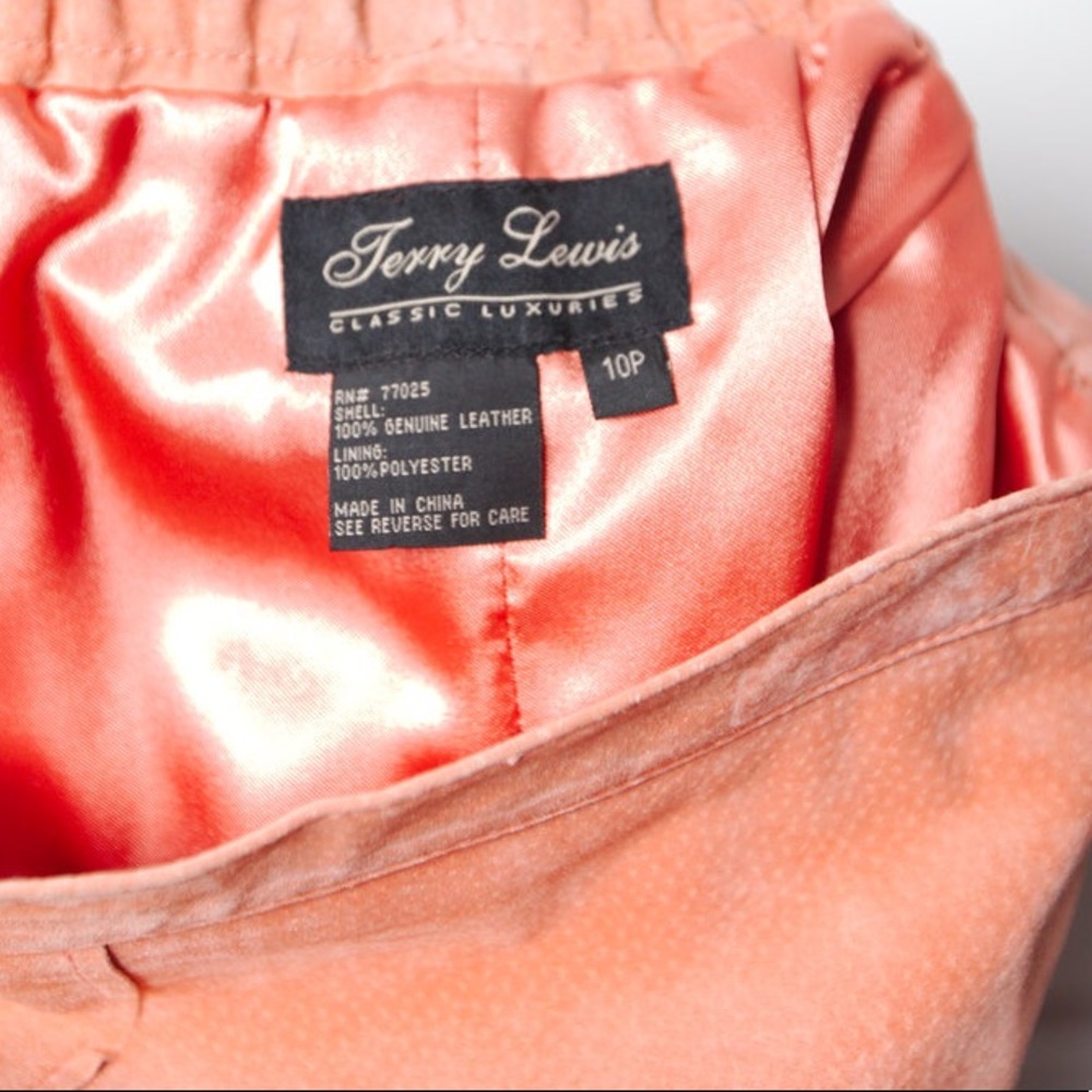 🔥😍 Peach 100% leather A line skirt - Picture 5 of 8
